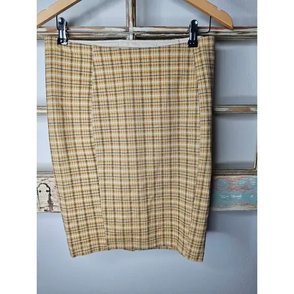 Liverpool LA Plaid Pencil Skirt with Slendering Waistband Ladies size 4P - Picture 2 of 8